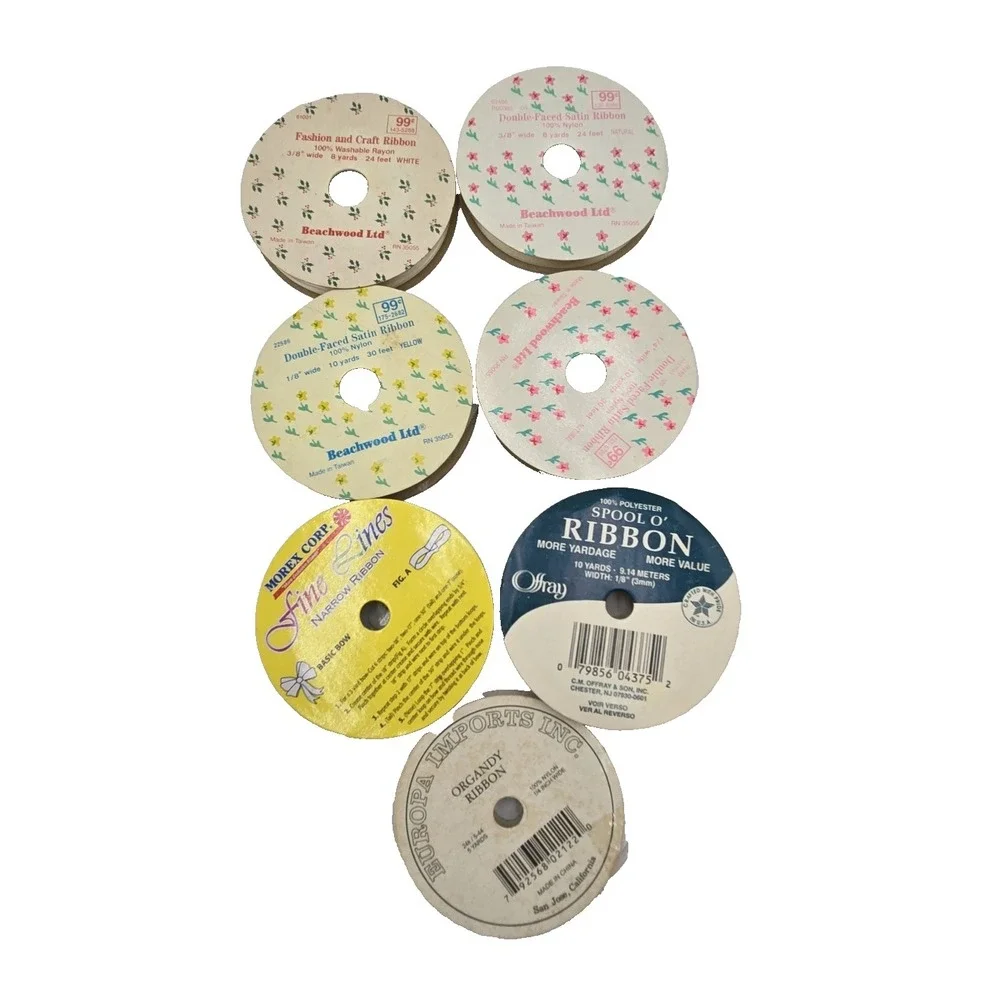LOT OF 7 Vtg ribbons‎ 1/4